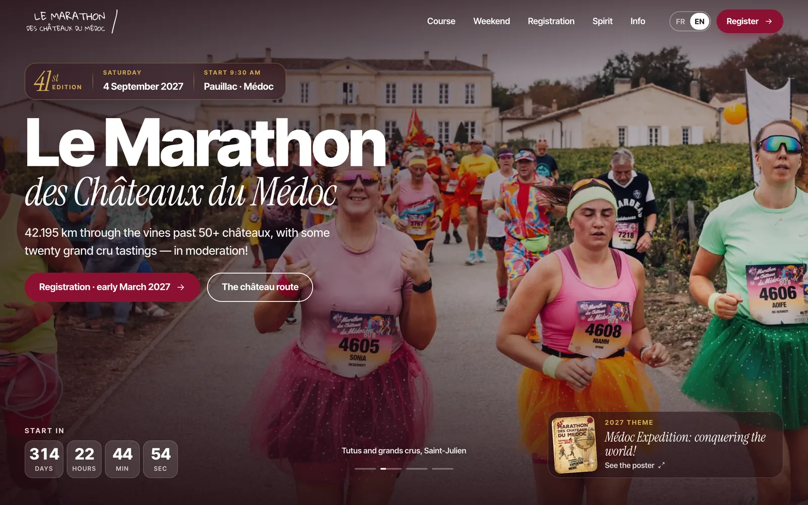 Marathon du Médoc — live site