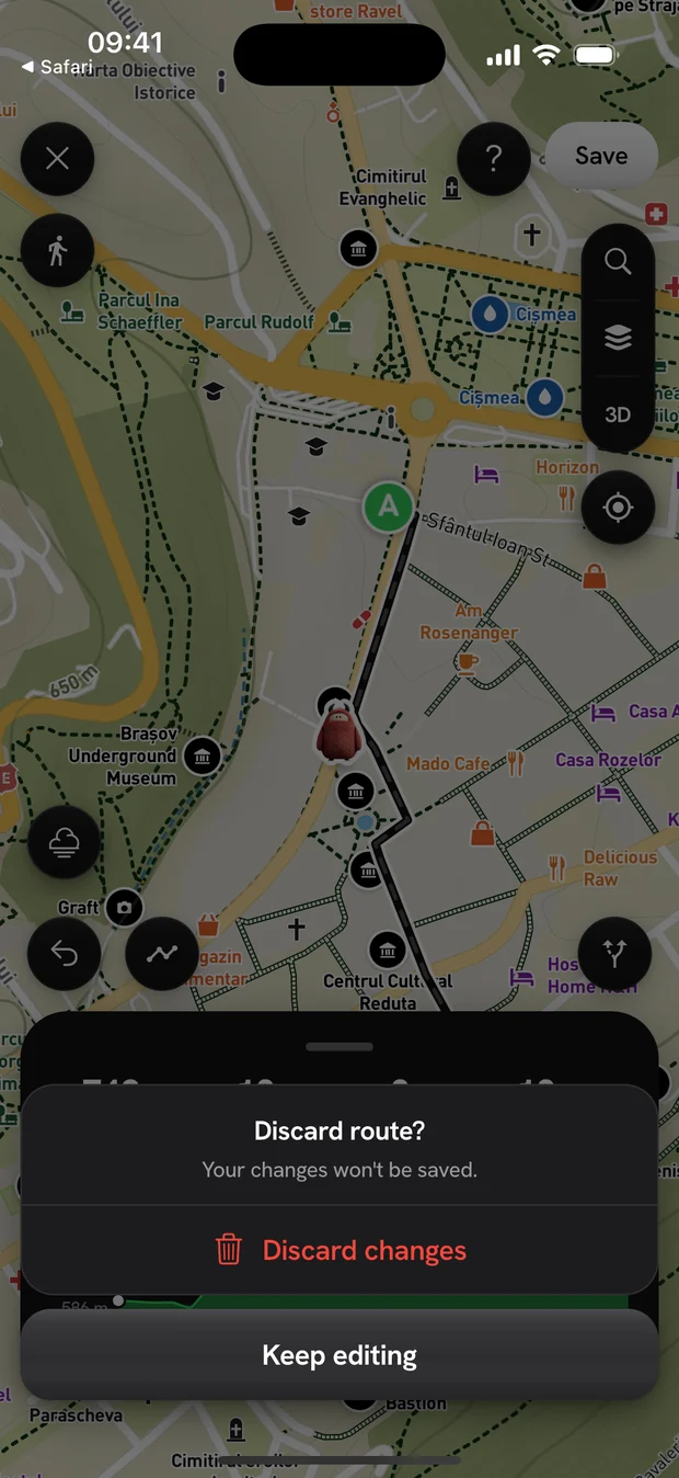 Unhappy path — Wayly app screen
