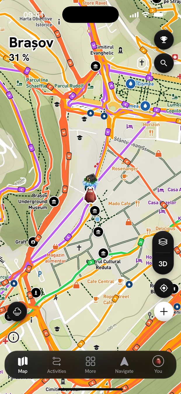 Street level — Wayly app screen