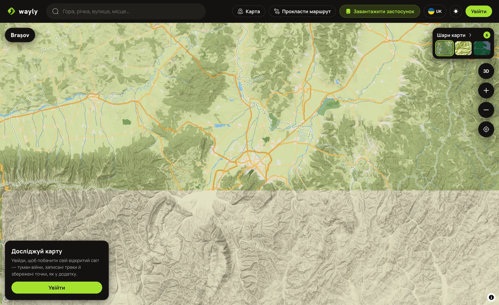 Explore map — Wayly web
